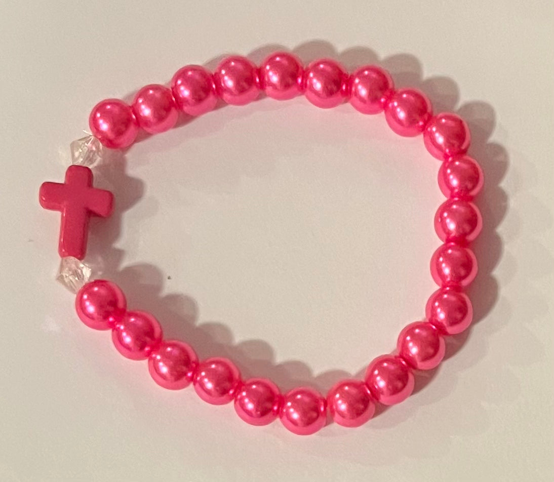 At Cross Purposes Bracelet in Pink