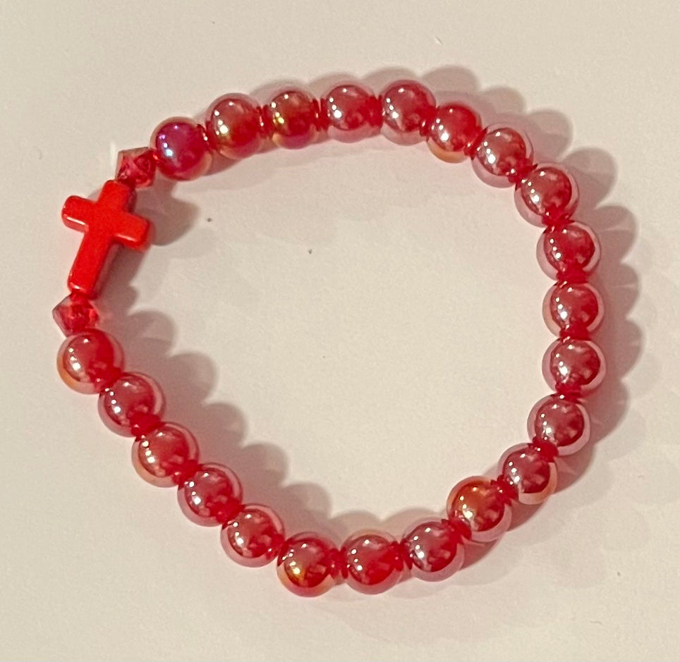 At Cross Purposes Bracelet in Red