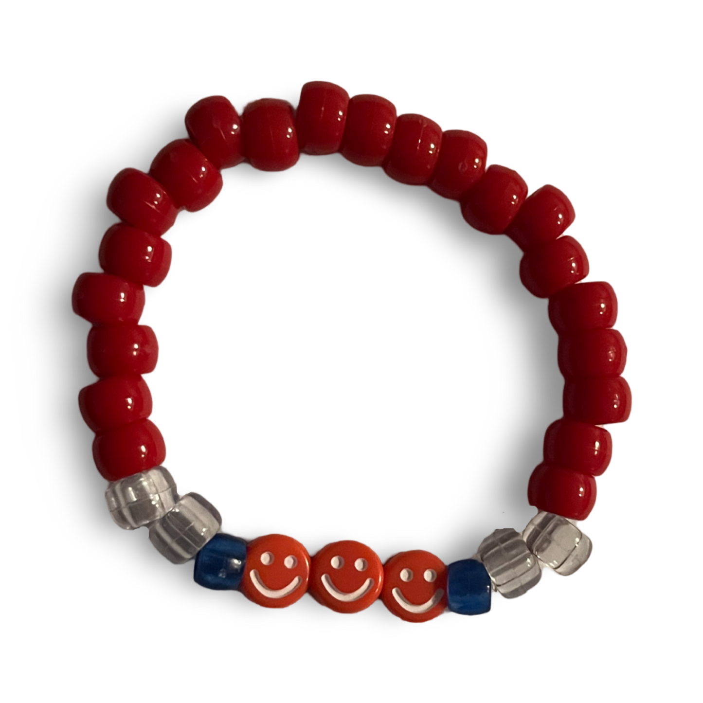 4th of July Smiley Face Bracelet