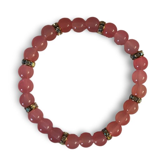 Peach Bellini Beaded Bracelet