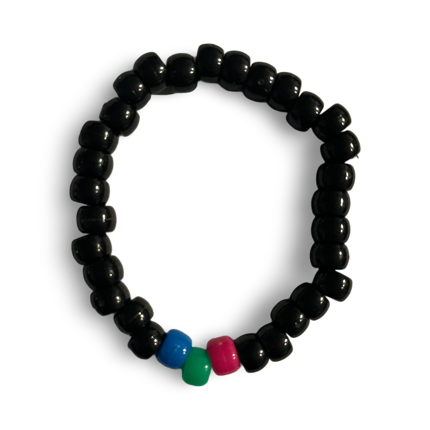 Polysexual Pride Flag Kandi Bracelet