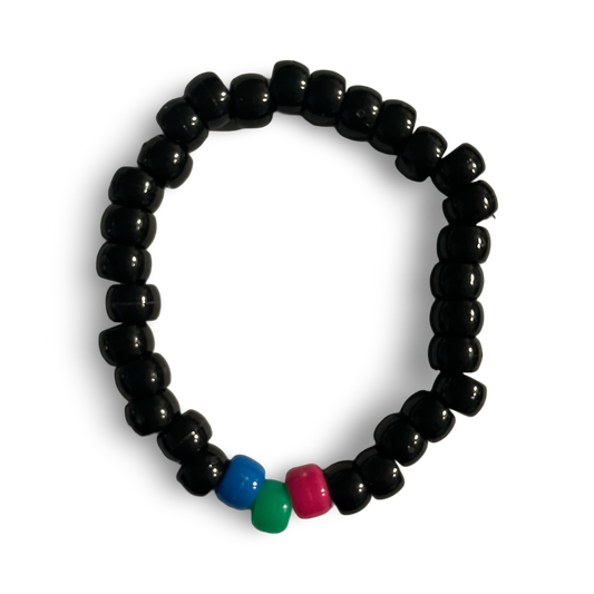 Polysexual Pride Flag Kandi Bracelet