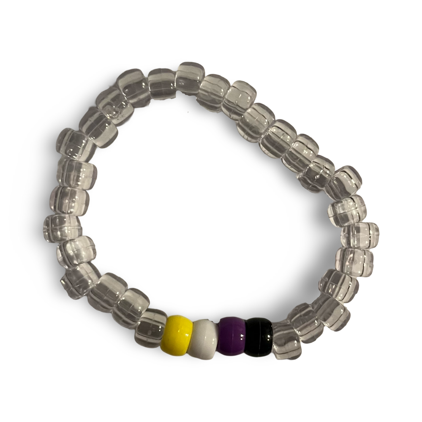 Nonbinary Pride Flag Kandi Bracelet