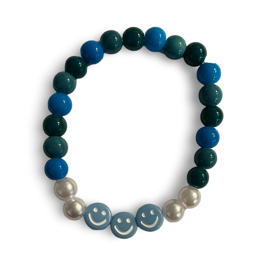 Blue Smiley Face Bracelet