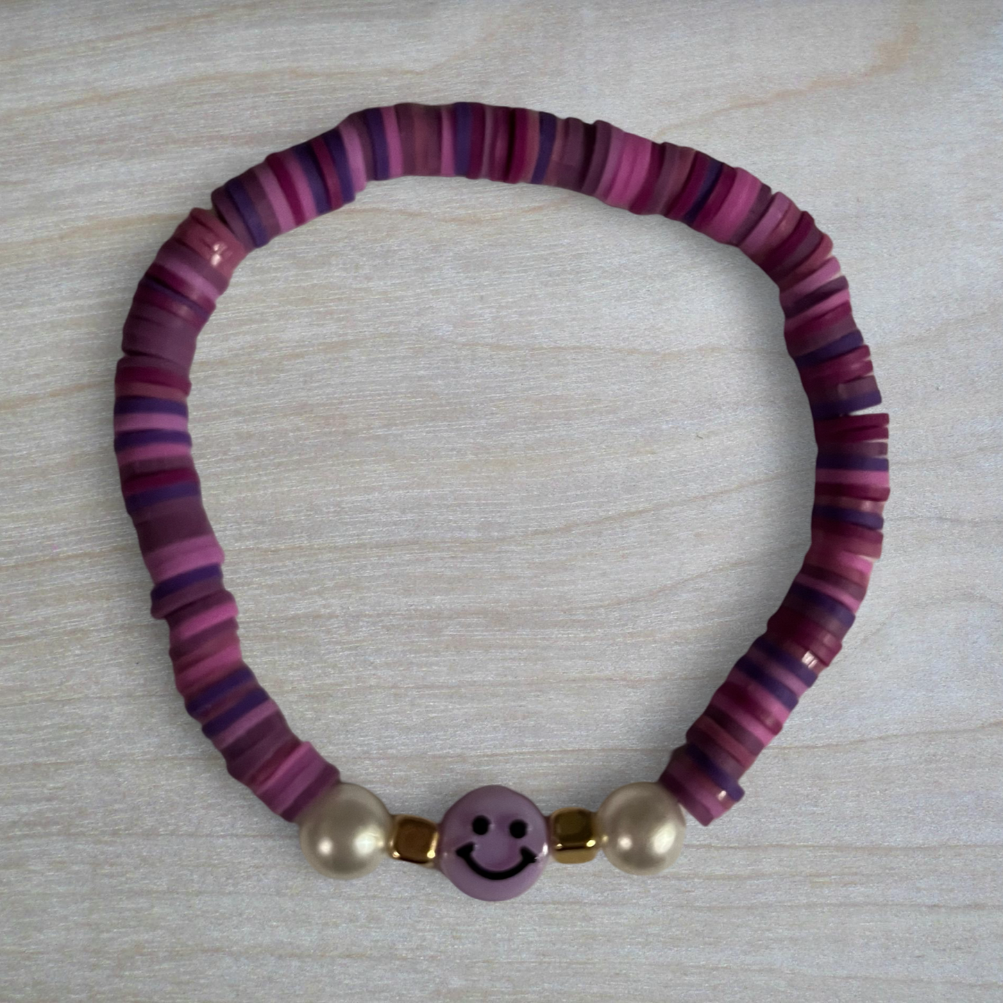 Grape Soda Clay Beaded Bracelet