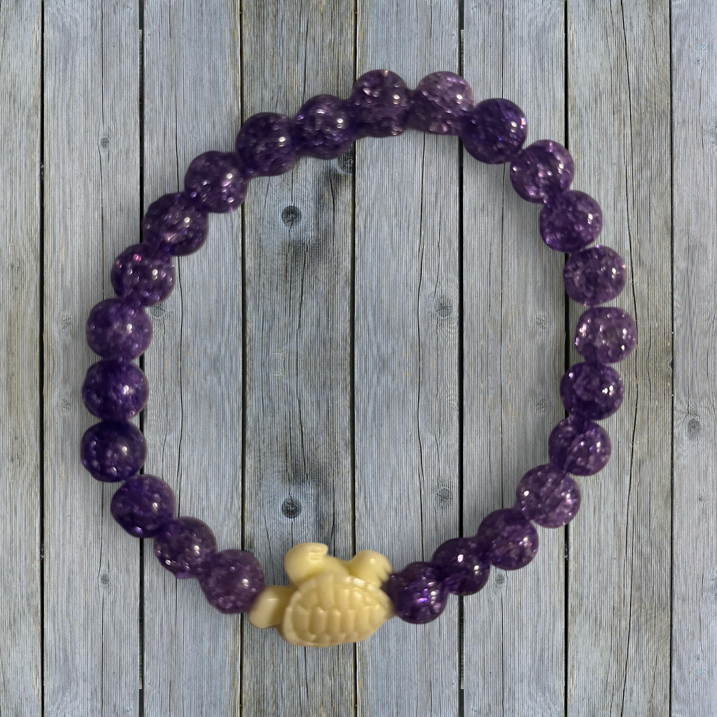 Galaxy Turtle Beaded Bracelet