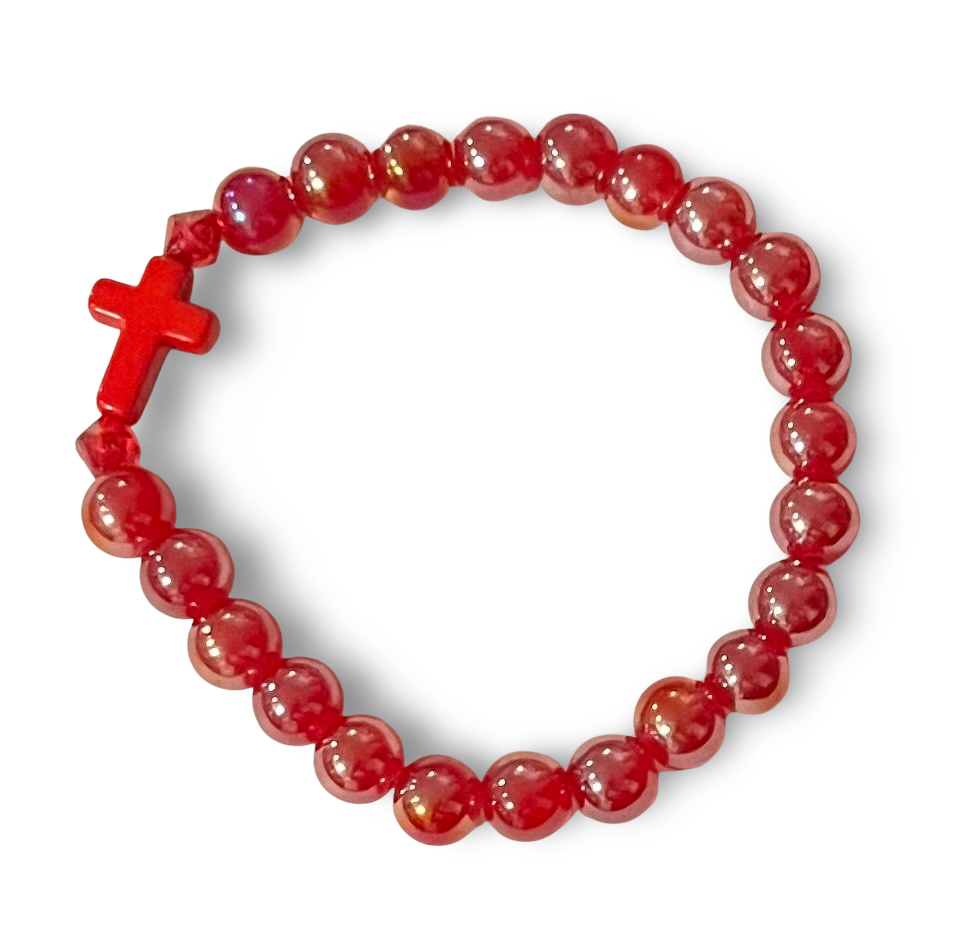 At Cross Purposes Bracelet in Red