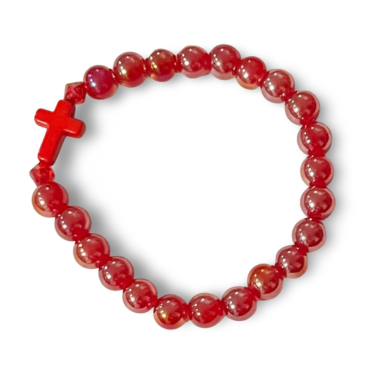 At Cross Purposes Bracelet in Red