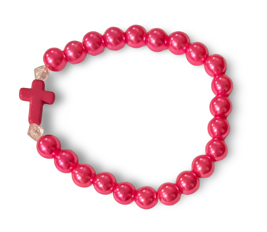 At Cross Purposes Bracelet in Pink