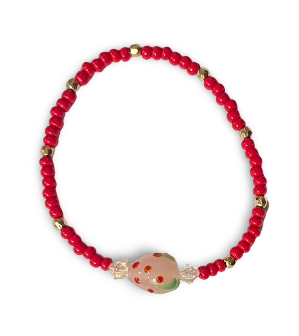 Strawberry Seeds Beaded Bracelet