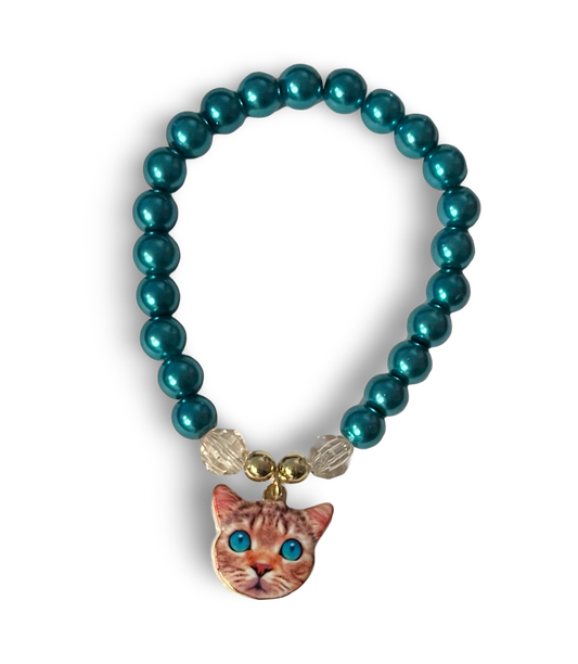 Pretty Kitty Bracelet in Teal