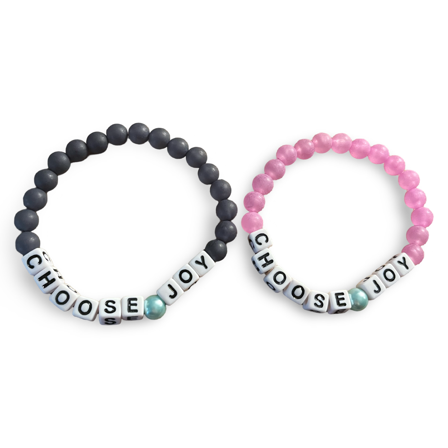 Choose Joy Bracelet Set in Purple/Black