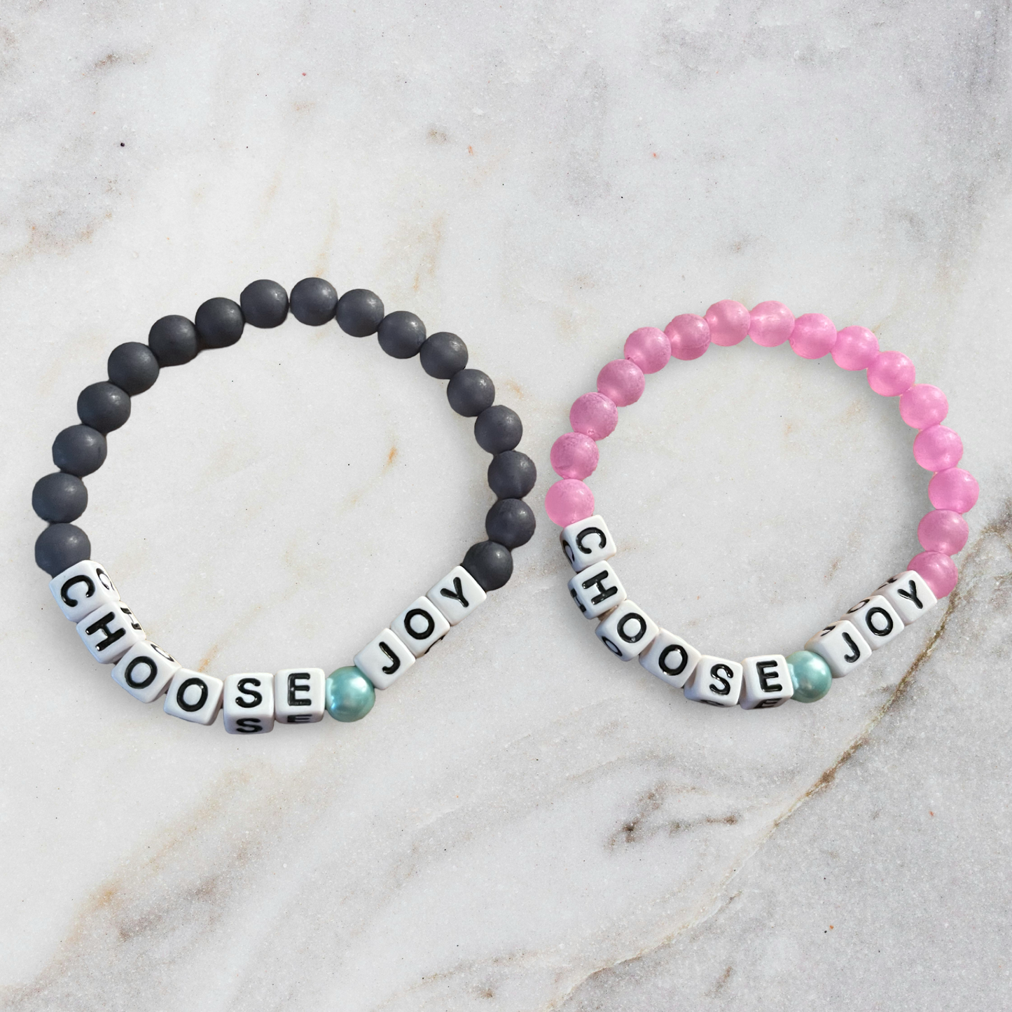 Choose Joy Bracelet Set in Purple/Black