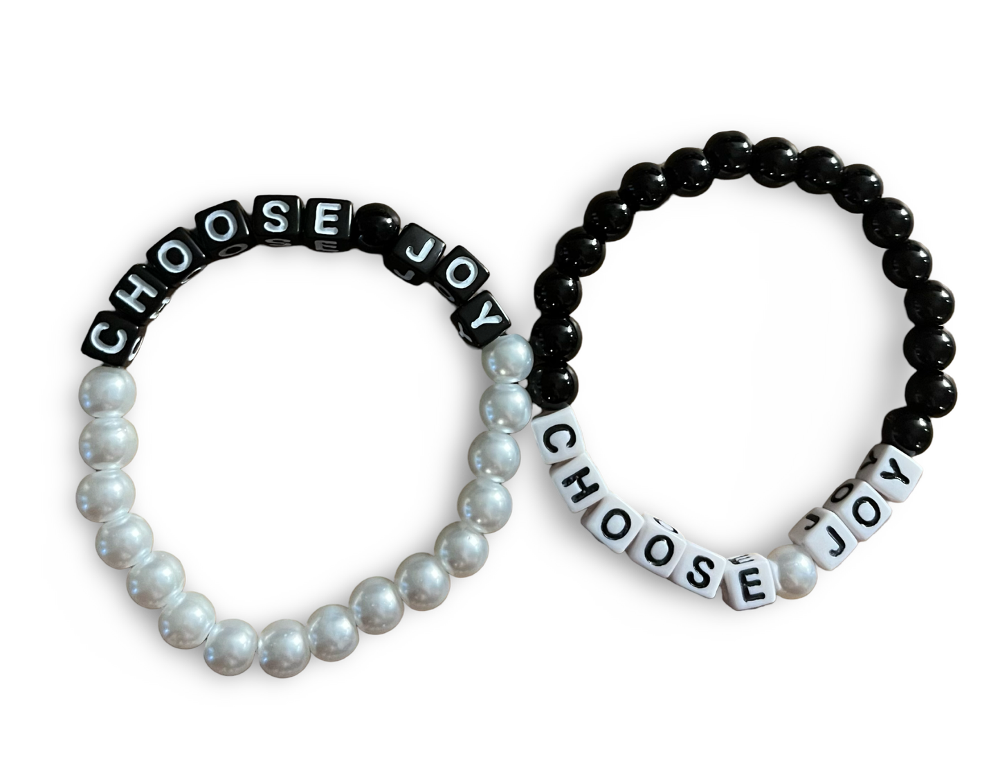 Choose Joy Bracelet in Black/White