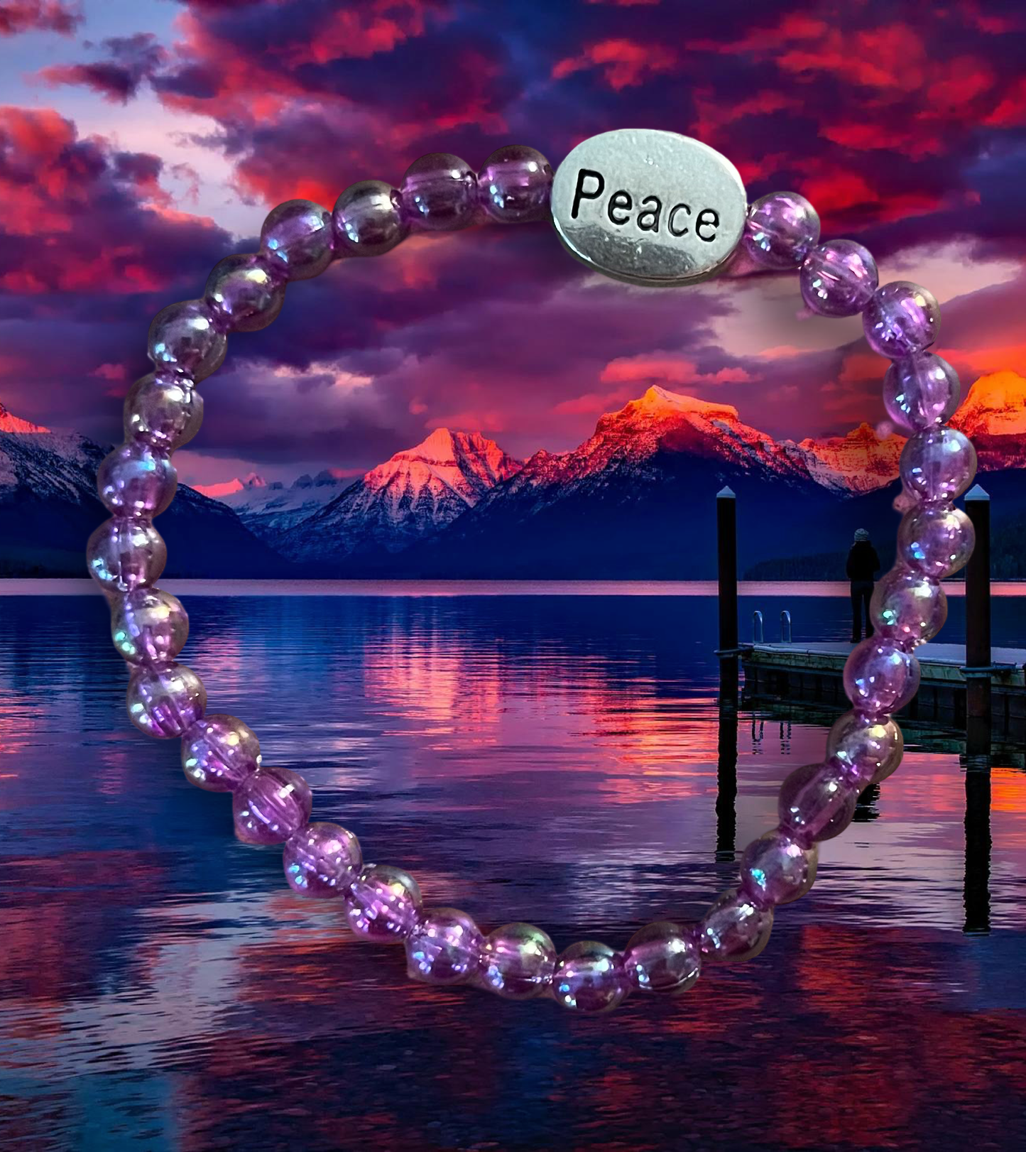 Peace Bracelet in Purple